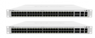 2x Switch MikroTik CRS354-48P-4S+2Q+RM 48x RJ45 1000Mb/s 4x SFP+ 2x QSFP