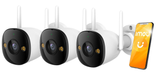 3 Zewnętrzne Kamery IP WiFi 5Mpx Imou bullet 3 IR30 Mikrofon Głośnik Syrena