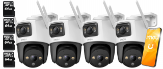 4 Kamery IP Obrotowe Imou Cruiser Dual 10MP (5MP + 5MP) Audio Zewnętrzne