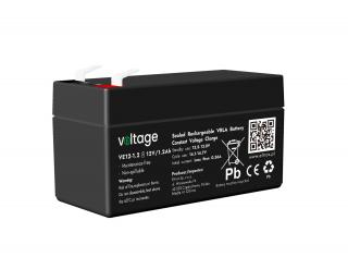 Akumulator AGM Voltage 12V 1,2Ah VE12-1.2 bezobsługowy do medycyny drukarek