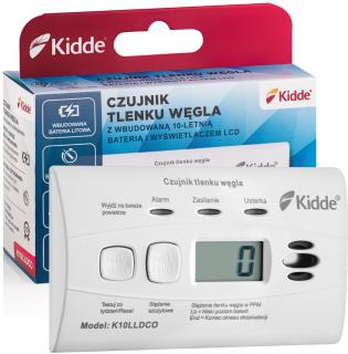 Czujnik czadu Tlenku węgla Detektor CO Bezprzewodowy Kidde K10LLDCO LCD
