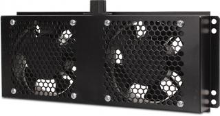 Panel 2 wentylatorów do Szaf Rack Serwerowych Stojących Getfort Czarny