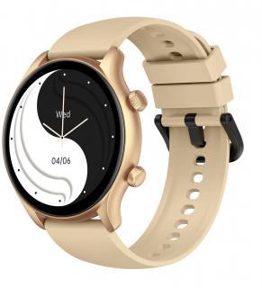 Smartwatch Zeblaze Btalk 3 Plus Złoty IPS 1,39" Pulsoksymetr 14 Dni Pracy