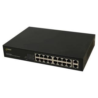 Switch PULSAR 16-portowy S116 do 16 kamer IP 10/100Mb/s 2x UPLINK Gigabit