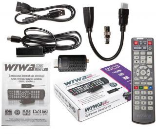 Tuner DVB-T2 Dekoder TV Naziemnej WIWA H.265 MINI LED