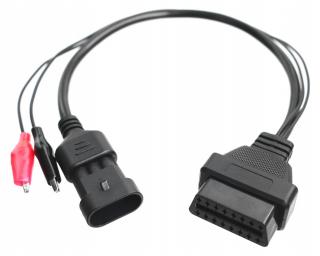 Adapter, przejściówka, kabel OBD1 3pin - OBD2 dla FIAT, Alfa, Lancia 2 x klip