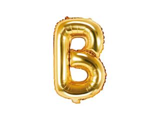 Balon foliowy Litera ""B"", 35cm, złoty