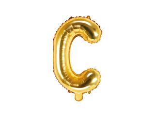 Balon foliowy Litera ""C"", 35cm, złoty