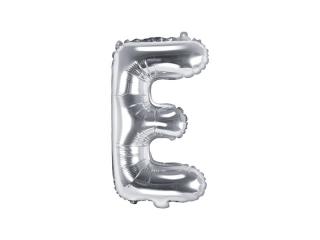 Balon foliowy Litera ""E"", 35cm, srebrny