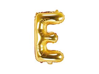 Balon foliowy Litera ""E"", 35cm, złoty