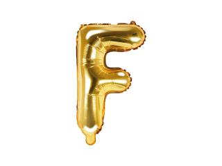 Balon foliowy Litera ""F"", 35cm, złoty