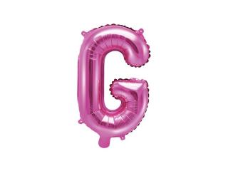 Balon foliowy Litera ""G"", 35cm, ciemny różowy