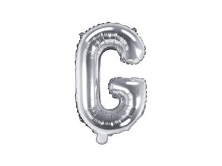 Balon foliowy Litera ""G"", 35cm, srebrny