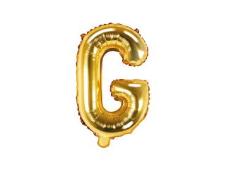 Balon foliowy Litera ""G"", 35cm, złoty