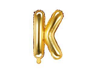 Balon foliowy Litera ""K"", 35cm, złoty