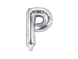 Balon foliowy Litera ""P"", 35cm, srebrny