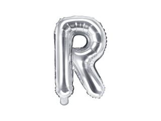 Balon foliowy Litera ""R"", 35cm, srebrny