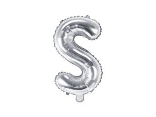 Balon foliowy Litera ""S"", 35cm, srebrny