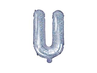 Balon foliowy Litera ""U"", 35cm, holograficzny