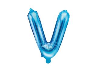 Balon foliowy Litera ""V"", 35cm, niebieski