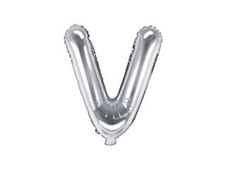 Balon foliowy Litera ""V"", 35cm, srebrny