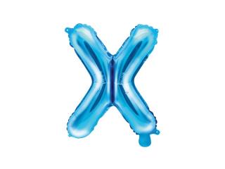 Balon foliowy Litera ""X"", 35cm, niebieski