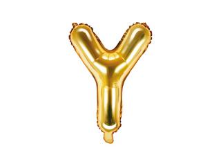 Balon foliowy Litera ""Y"", 35cm, złoty