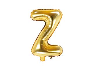 Balon foliowy Litera ""Z"", 35cm, złoty