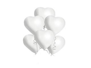 Balon Mexykański Serce białe 10''  - 1szt