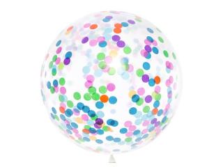 Balon z okrągłym konfetti Mix 1 metr