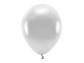 Balony Eco 30cm metalizowane, srebrny (1 op. / 10 szt.)