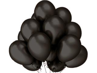 Balony metaliczne black czarny  10'' - 100szt