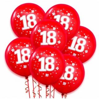Balony na 18 urodziny czerwony  (5szt) - BAL7