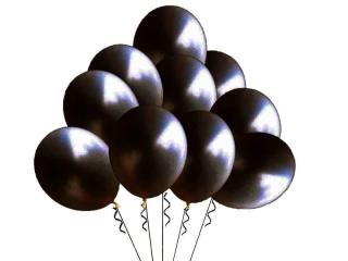 Balony pastelowe czarne 10'' - 100szt