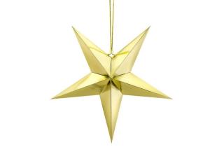 Gwiazda papierowa wisząca 45cm - Złota