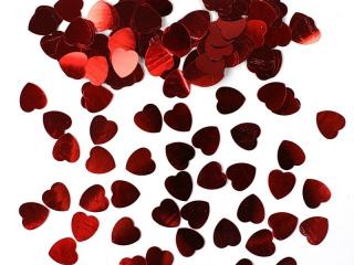 Konfetti czerwone serca, 10 mm, 30 gr - KONS5