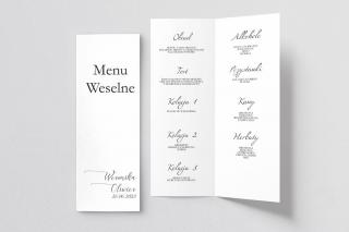 Menu Weselne Minimalistyczne