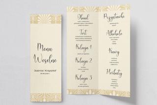 Menu Weselne Vintage