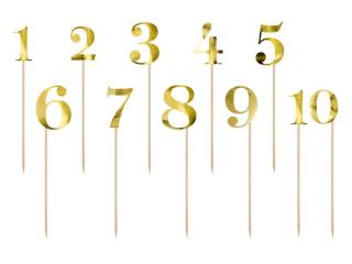 Numery na stół złote ( 11szt)  KPZ2-019M