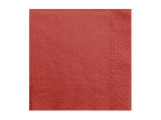 Serwetki papierowe Czerwone 33x33cm 20szt