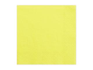 Serwetki papierowe Żółte 33x33cm 20szt