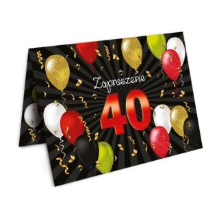 Zaproszenie na 40 urodziny Baloniki - ZX6808