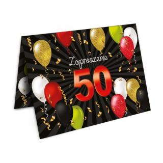 Zaproszenie na 50 urodziny Baloniki - ZX6809