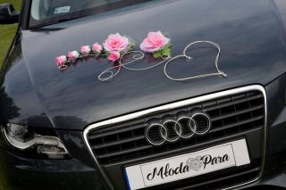 Zestaw do dekoracji samochodu - ALA jasny róż