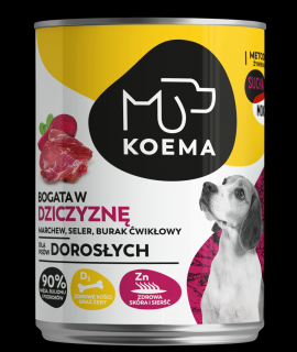 KOEMA karma mokra 90% mięsa, dziczyzna 400 g