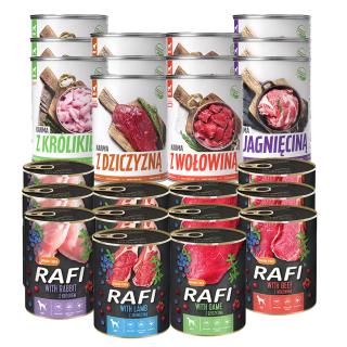 RAFI TUF TUF Mokra karma dla psa 24 x 400 g MIX SMAKÓW