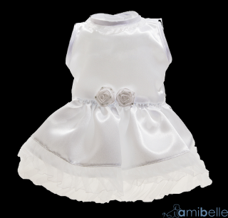 Biała sukienka wizytowa - Amibelle