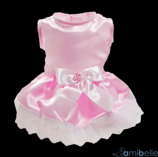 Różowa sukienka wizytowa - Amibelle