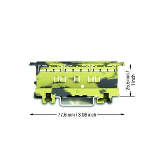 Adapter montażowy na szynę TH Seria 221 - 4 mm2, ciemnoszary-żółty; 221-500/000-053, WAGO  221-500/000-053/WAG
