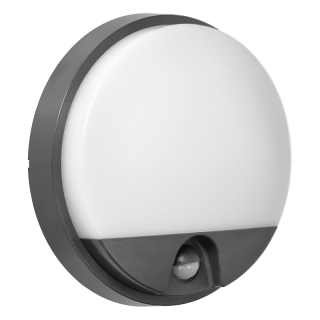 AGAT LED 10W, oprawa ogrodowa z czujnikiem ruchu 140st, 800lm, IP54, 4000K, szara  AD-OP-6111GLPMR4/ORN